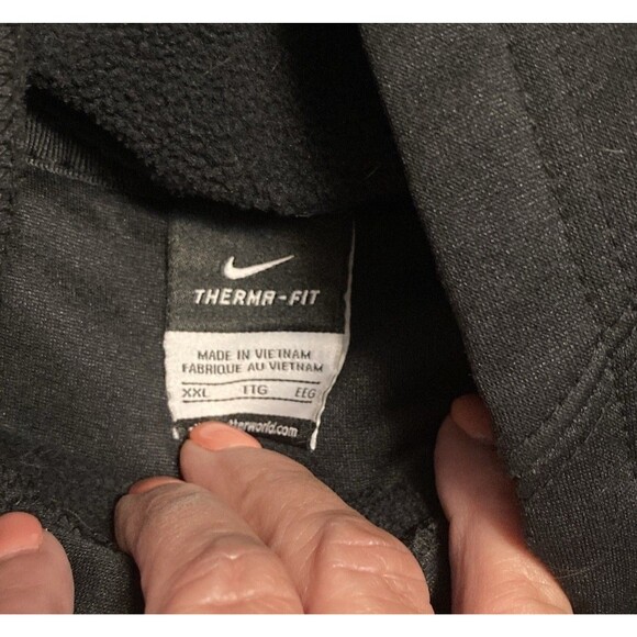 Depauw Football Hoodie Men 2XL Black Nike Sweatshirt Drawstring - Picture 4 of 11